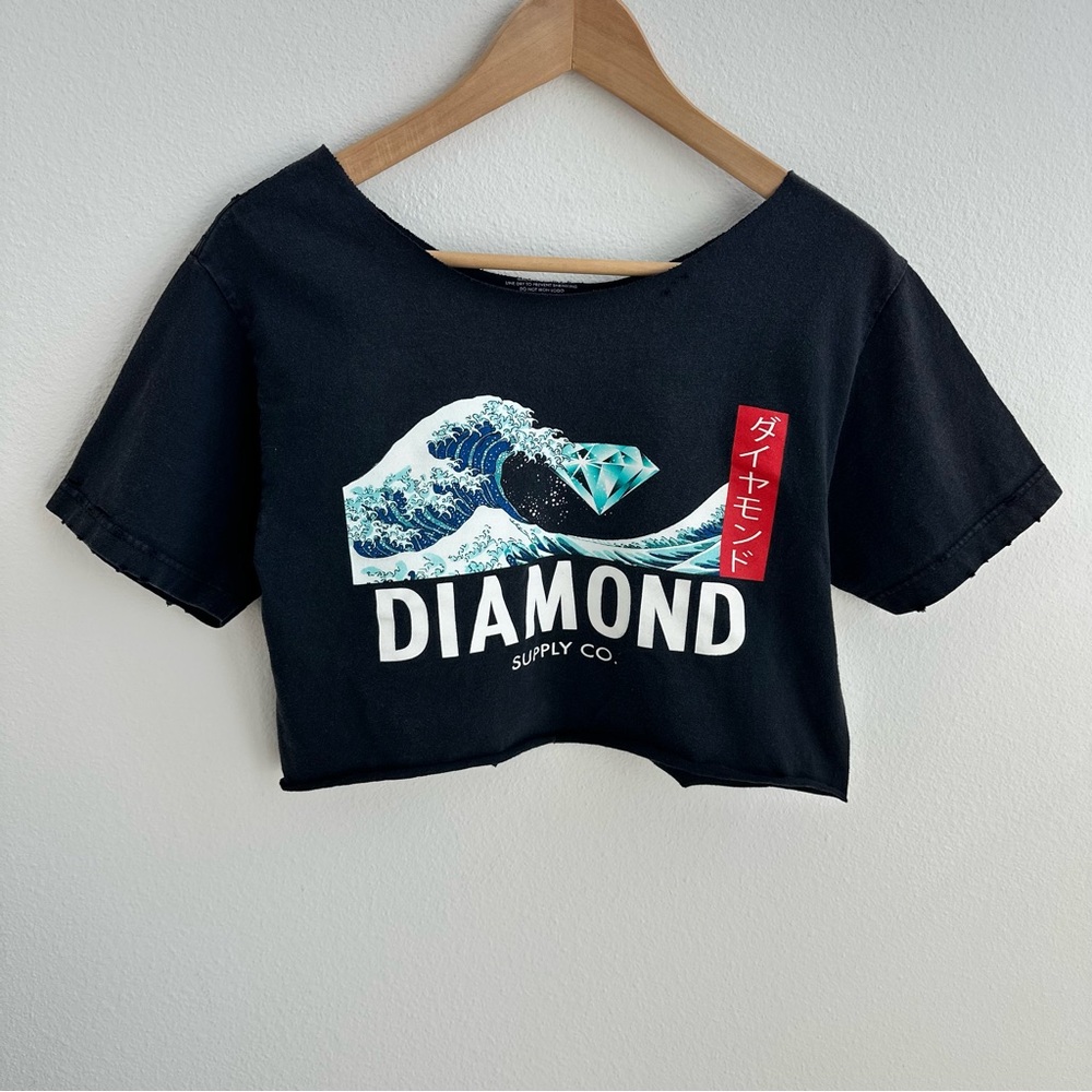 Diamond Supply Co. Off the Shoulder Cropped Tee